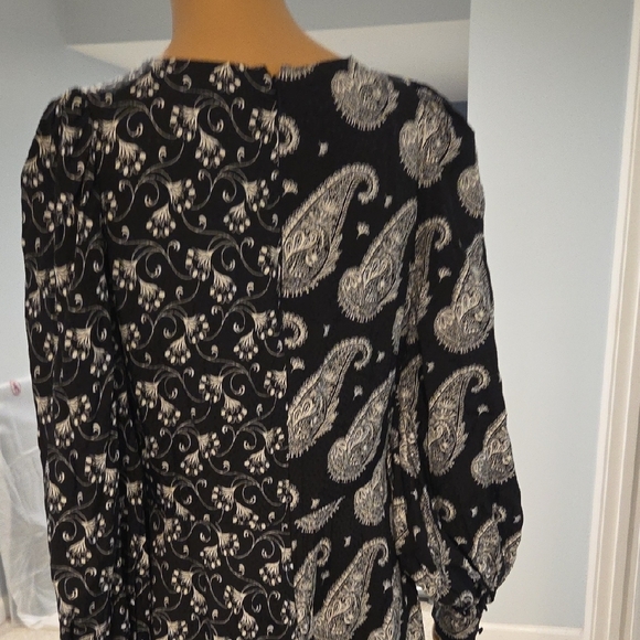 Ted Baker Black and White Ruffled Wrap Maxi Dress - Picture 6 of 10